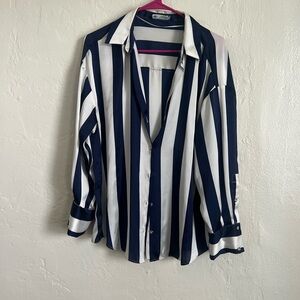 Striped button up shirt